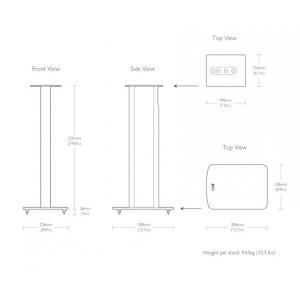 Изображение продукта KEF SPEAKER STAND BLACK пара - напольные подставки - 2